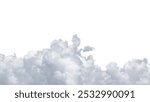 White Clouds with Copy Text Space. Soft and Fluffy Cloud Elements for Posters, Invitations, and Sky-Themed Designs. PNG File