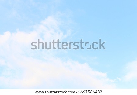 White clouds daytime clear sky
