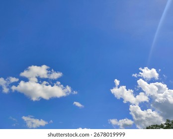 White clouds floating in the sky