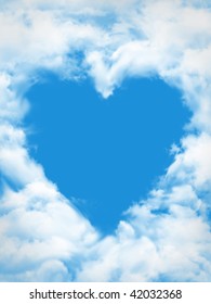 空 雲 ハート の写真素材 画像 写真 Shutterstock