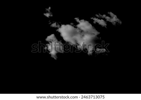White clouds isolated on transparent background.