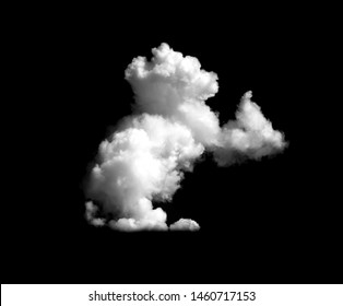 White Clouds On Black Background 