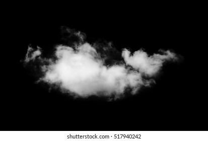 White Clouds On Black Background