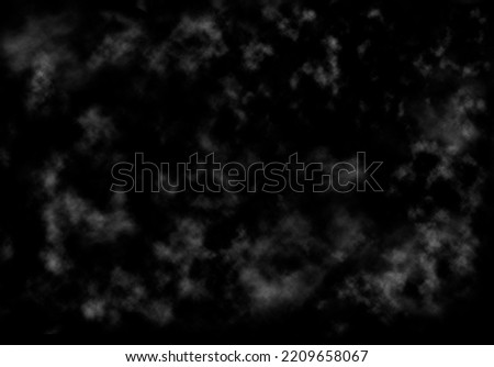 white clouds on a black background to make a transparency - cloudy sky pattern seen from above to overlay on a weather metereological map
