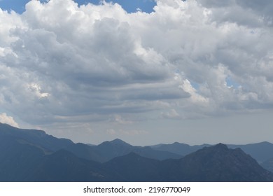 White clouds over the mountain 