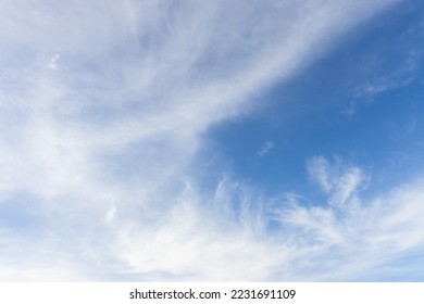 white clouds in sky , form beautiful  natural pattern that is suitable , for use as background - Shutterstock ID 2231691109