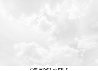 White Cloudy Sky For Background.