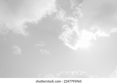 White cloudy sky for background.