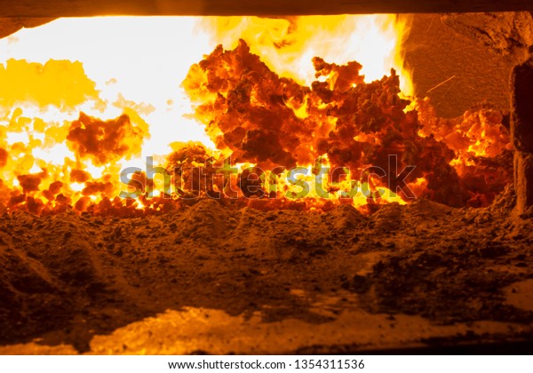 White Coal Slag Coal On Grate Stock Photo Edit Now 1354311536