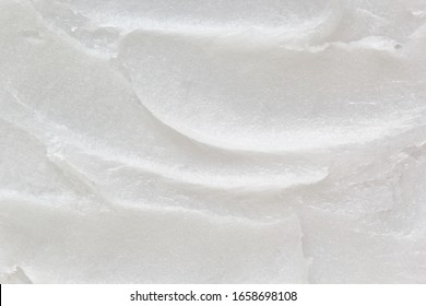 White Coconut Oil  Or Butter Texture Background. Keto Diet, Superfood, Healthy Fat Food Ingredient. Natural Body Care Cosmetics Element