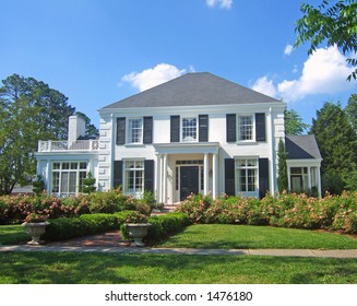 White Colonial House