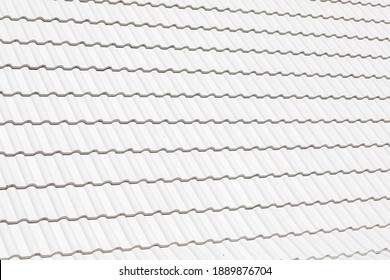 white color clay tile roof texture background