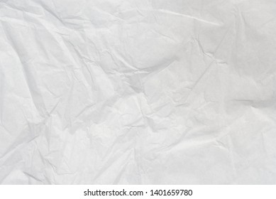 White Color Creased Paper Tissue Background Texture