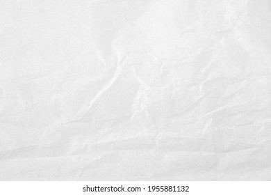 White color creased paper tissue background texture, wrinkled tissue paper texture.