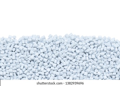 White Color Plastic Resin ( Masterbatch ) Isolated On White Background