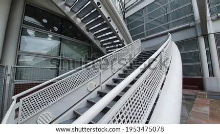 white colored metal stairs in day daylight