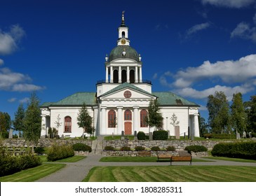 White Coloured Landforsamlings Church Of Skelleftea