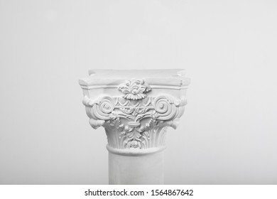 White column on white background