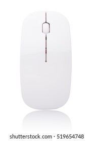 White Computer Mouse Isolated On White