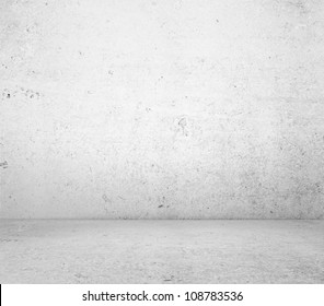 White Concrete Wall And Floor Closeup