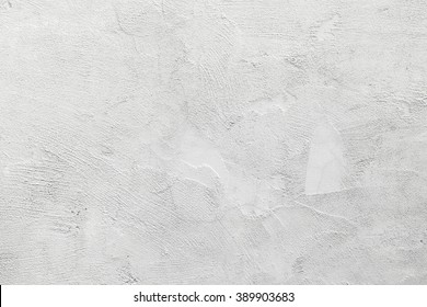 White Concrete Wall With Stucco Relief Pattern, Background Photo Texture