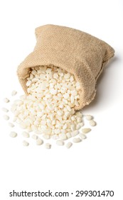white corn grits on white, (large depth of field, taken with tilt shift lens)