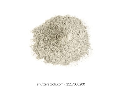 White Cosmetic Clay Isolated On White Background.