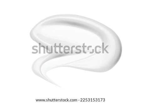 White cosmetic cream smear isolated on white	