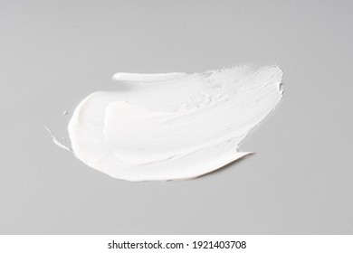 White Cosmetic Face Cream Texture On White Background