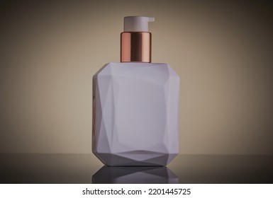 White cosmetics dispenser gradient background 