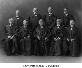 White Court. United States Supreme Court Group Portrait. Center Front Is Chief Justice, Edward D. White Ca. 1915.