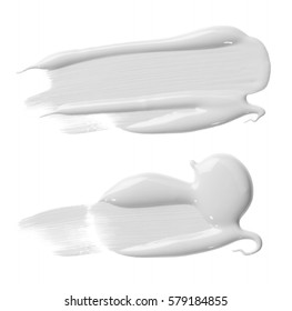 White Cream Splodges On White 