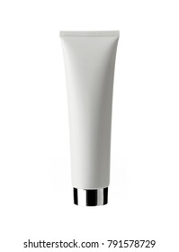 White Cream Tube On White Background