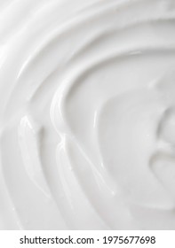 White Creamy Yogurt. Greek Yogurt, Sour Cream. Texture Background Close Up