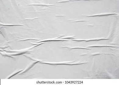white creased peeling wrinkled street poster texture background 