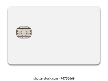 White credit card isolated path