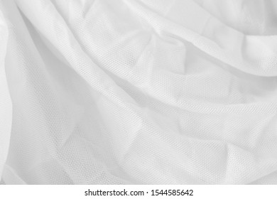 White Crumpled Fabric Texture Background Stock Photo 1544585642 ...