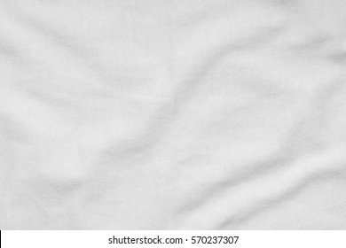 White Crumpled Fabric Texture, Background