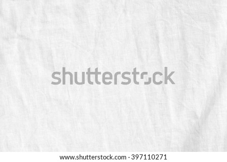 White Crumpled  Linen Background.