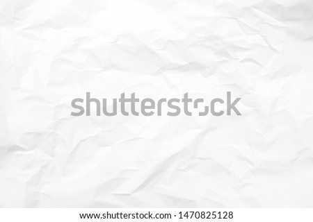 white crumpled paper texture , abstract crease paper for background.