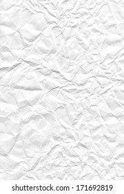 White crumpled paper texture or background - Shutterstock ID 171692819