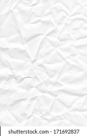 White crumpled paper texture or background - Shutterstock ID 171692837