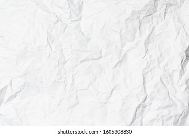 A White Crumpled Paper Texture Overlay Background