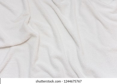 White Crumpled Towel, Top View