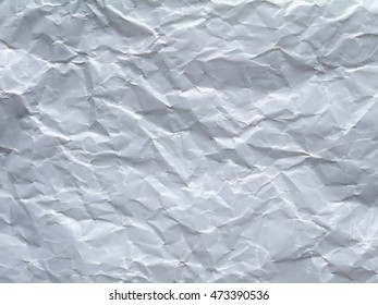 White Crumpled Wax Paper Sheet Closeup Background