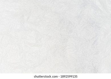 White Crumpled Wax Paper Texture Abstract Background