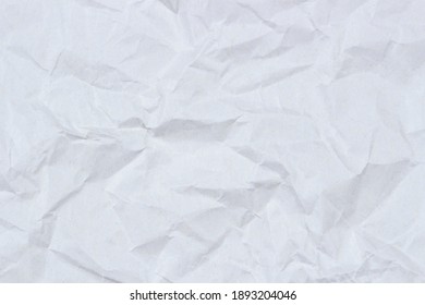 White Crumpled Wrapping Paper Texture Background