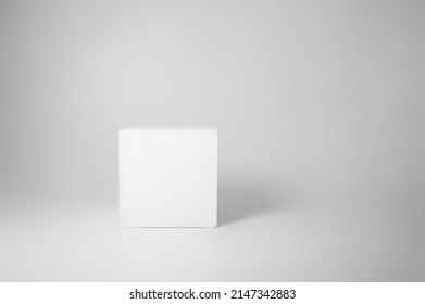 white cube on a white background