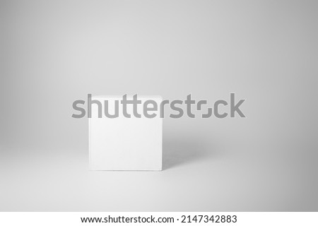 white cube on a white background
