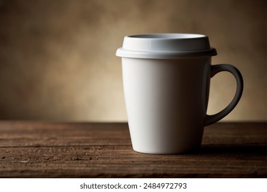 Taza blanca café en